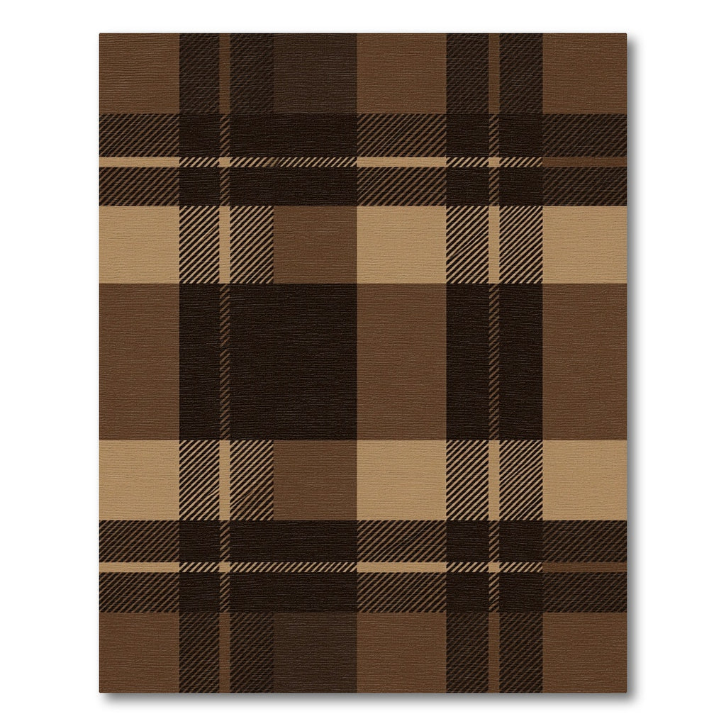 Classic Brown Plaid Checkered Rug