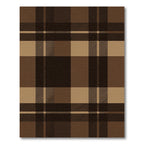 Classic Brown Plaid Checkered Rug