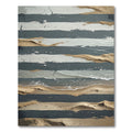Earthy Tone Abstract Stripe Composition Rug