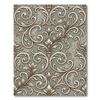 Ornate Gray Scroll Lace Rug