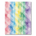 Watercolor Rainbow Vertical Gradated Stripe Rug