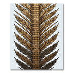 Earthy Woven Feather Symmetry Rug