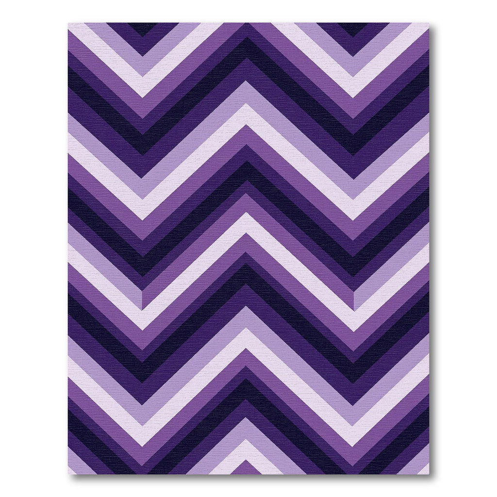 Deep Purple Chevron Stripe Rug