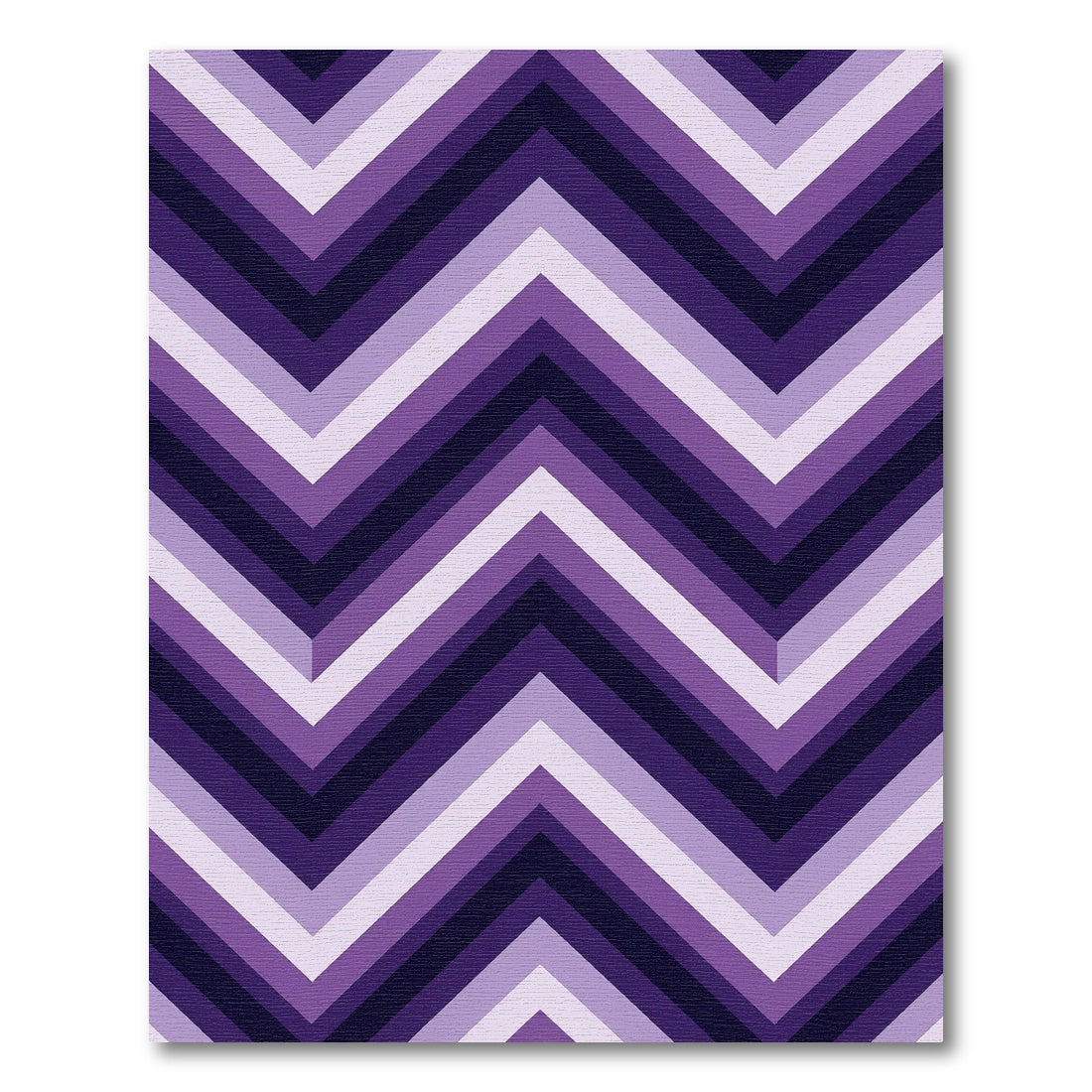 Deep Purple Chevron Stripe Rug