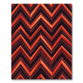 Bold Amber Chevron Layered Rug