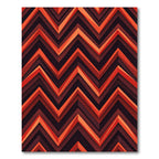 Bold Amber Chevron Layered Rug