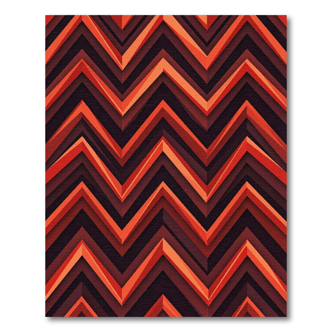Bold Amber Chevron Layered Rug
