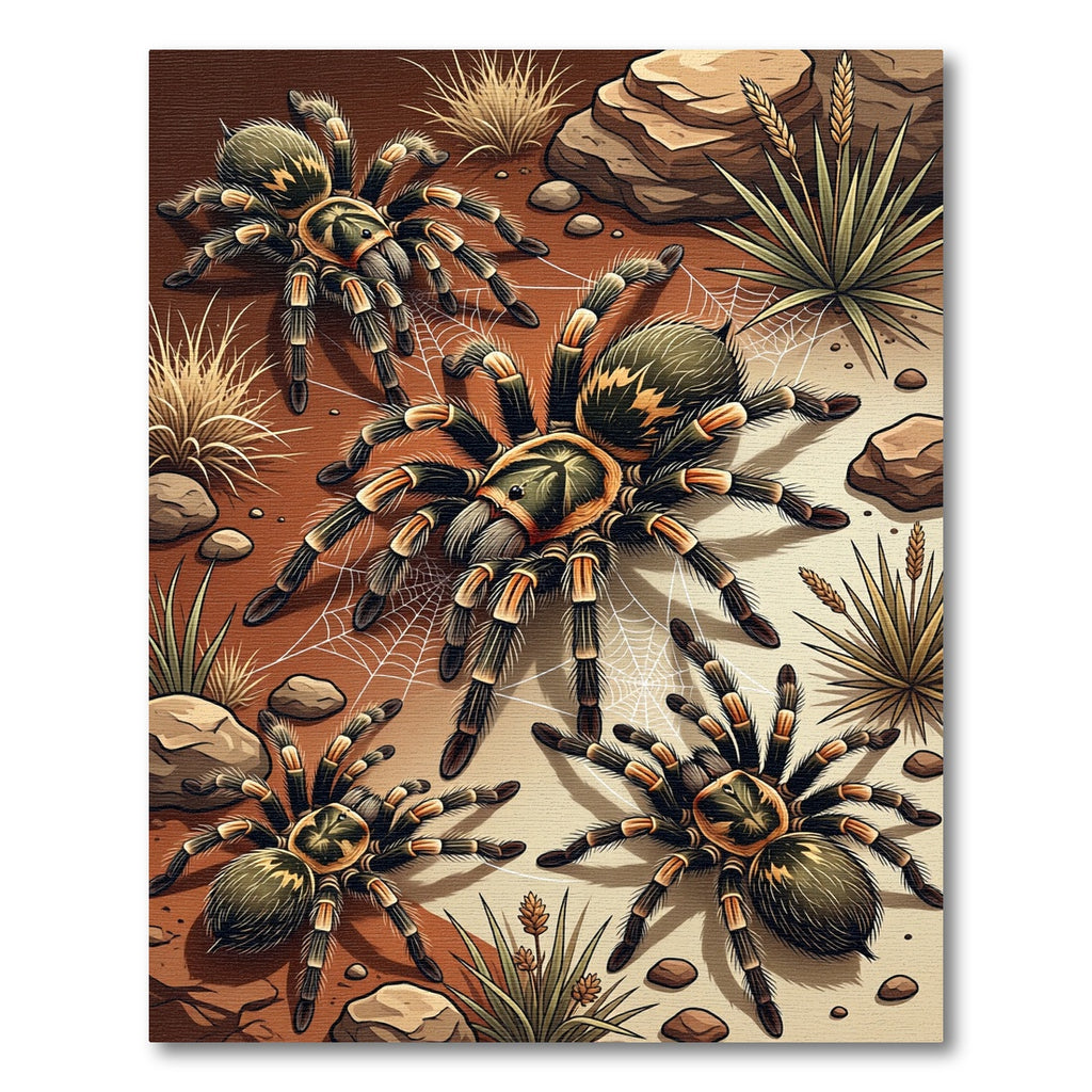 Earthy Desert Tarantula Spider Area Rug