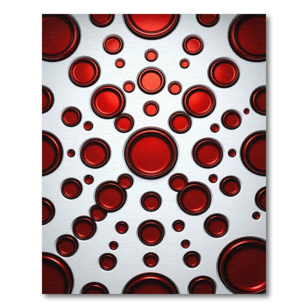 Bold Red Interlocking Circles Rug