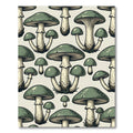 Sage Green Mushroom Forest Botany Rug
