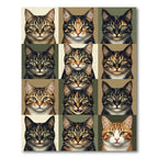 Tabby Cat Collage Portrait Rug