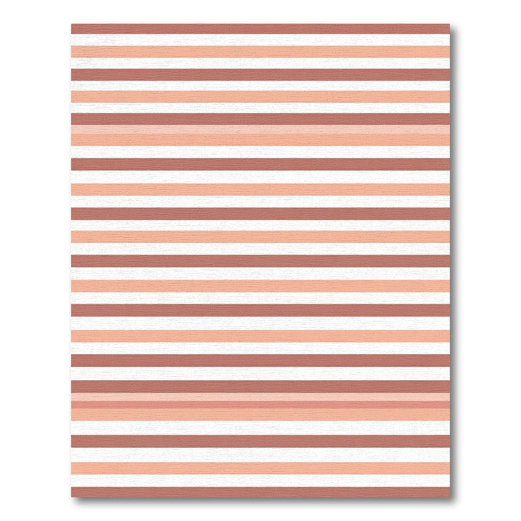 Earthy Terracotta Striped Classic Rug