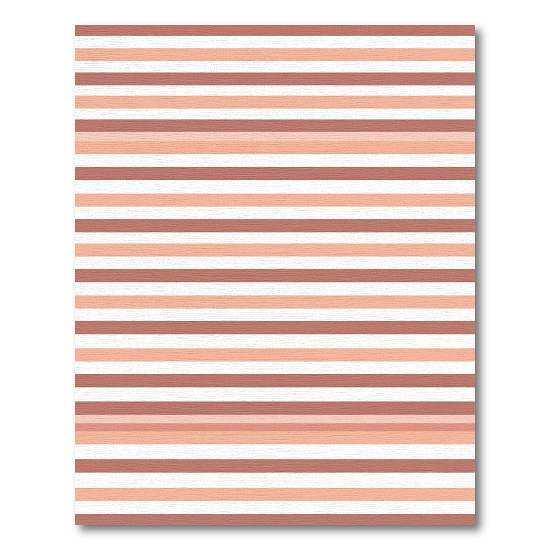 Earthy Terracotta Striped Classic Rug