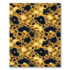 Golden Leopard Roar Abstract Spot Rug