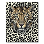 Majestic Leopard Close-up Cream Black Rug