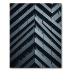 Sharp Gray Architectural Angular Chevron Rug