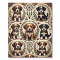 Boho Puppy Dreamcatcher Floral Rug