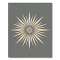 Celestial Golden Starburst Gray Medallion Rug