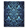 Elegant Blue Acanthus Scroll Rug