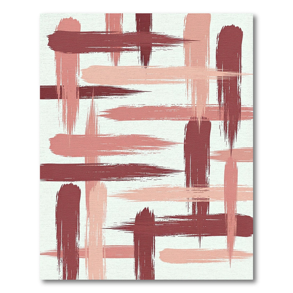 Modern Pink Brush Stroke Texture Rug