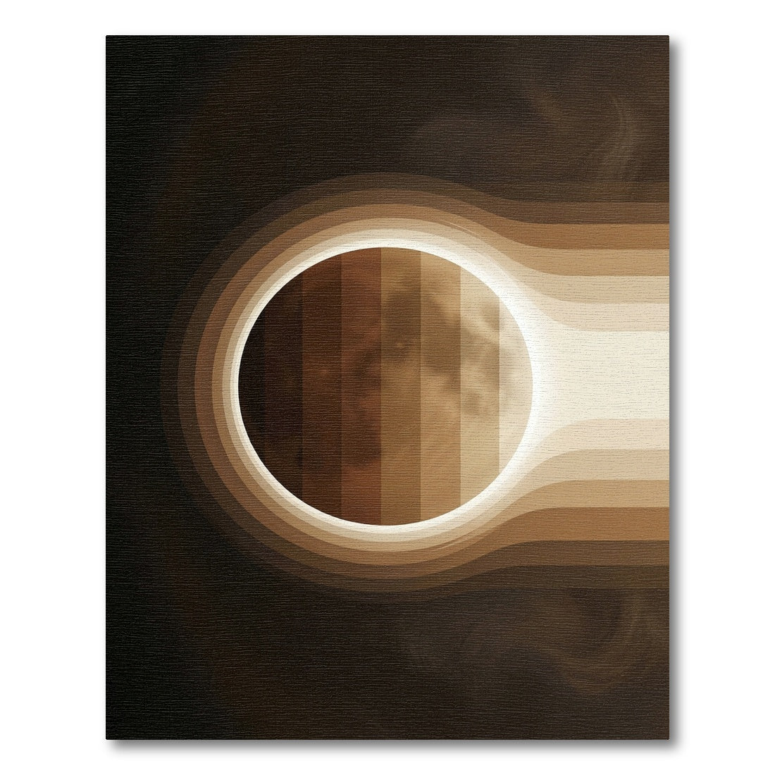 Warm Earthy Tone Gradient Circle Rug