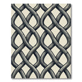 Gray Woven Interlocking Vine Rug