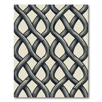 Gray Woven Interlocking Vine Rug