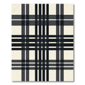 Monochrome Plaid Black Cream Grid Rug