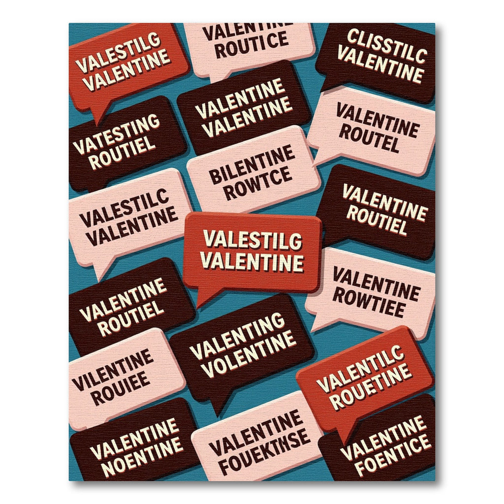Valentine Red Speech Bubbles Rug