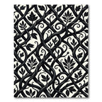 Monochromatic Entwined Vine Botanical Trellis Rug