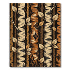 Autumn Birch Bark And Leaves Rug