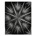 Monochromatic Starburst Geometric Composition Rug