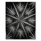 Monochromatic Starburst Geometric Composition Rug