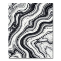 Monochrome Liquid Marble Swirl Rug