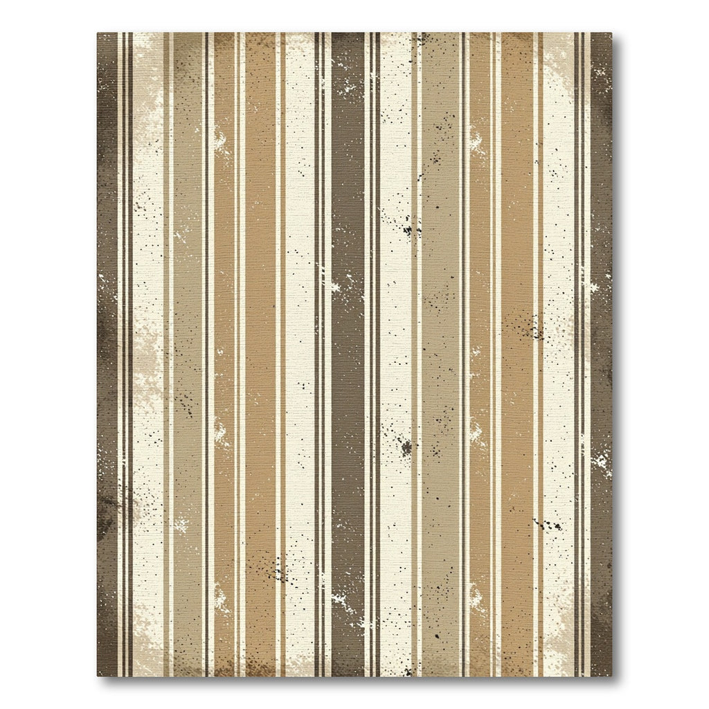 Distressed Earth Tone Vertical Striped Rug