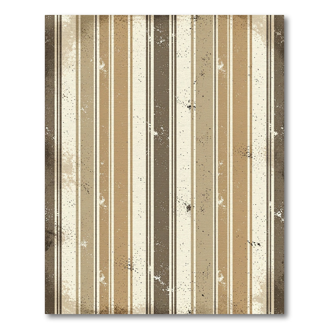 Distressed Earth Tone Vertical Striped Rug