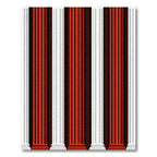 Bold Red White Column Stripe Rug