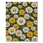 Vibrant Yellow and White Daisy Field Rug