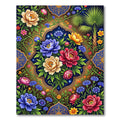 Vibrant Floral Garden Medallion Rug