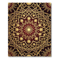 Golden Celestial Starry Medallion Rug