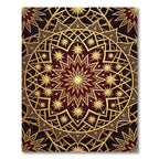 Golden Celestial Starry Medallion Rug