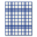 Bold Navy Blue Grid Plaid Area Rug