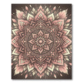 Blushing Pink Floral Petal Mandala Rug