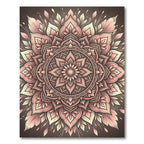 Blushing Pink Floral Petal Mandala Rug
