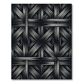 Monochrome Interwoven Diamond Geometric Rug