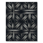 Monochrome Interwoven Diamond Geometric Rug