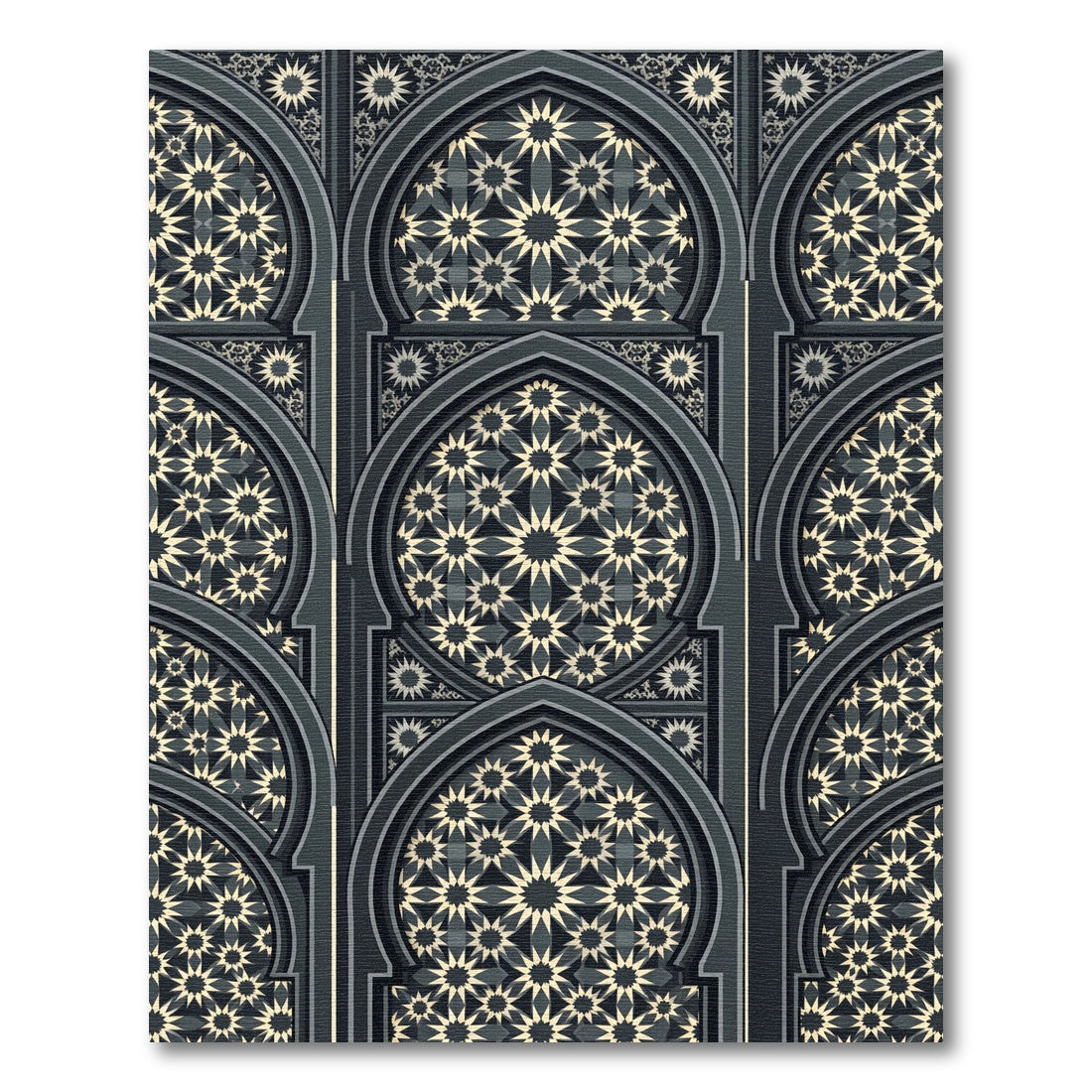 Geometric Star Arch Mosaic Rug