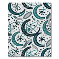 Teal Gray Atomic Orbit Elements Rug