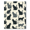 Charcoal Gray Sitting Feline Collection Rug