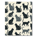 Charcoal Gray Sitting Feline Collection Rug